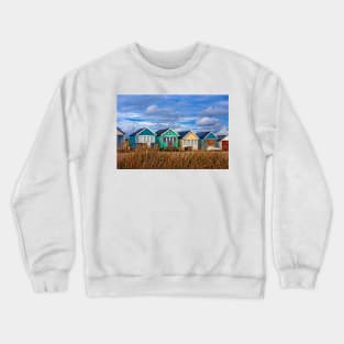 Beach Huts Hengistbury Head Dorset England UK Crewneck Sweatshirt